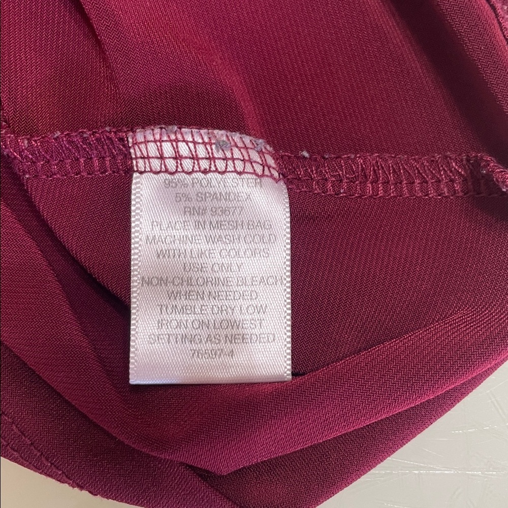 Liz Claiborne Deep Red Blouse - Picture 7 of 12